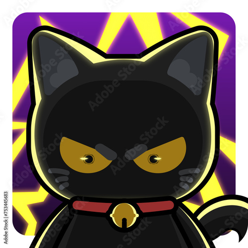 Black cat angry  (ID: 753445683)