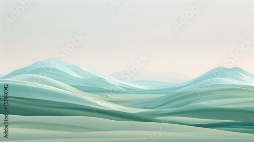 Serene Abstract Landscape with Soft Rolling Hills, To convey a sense of tranquility and beauty in nature, this design would be ideal for use in a