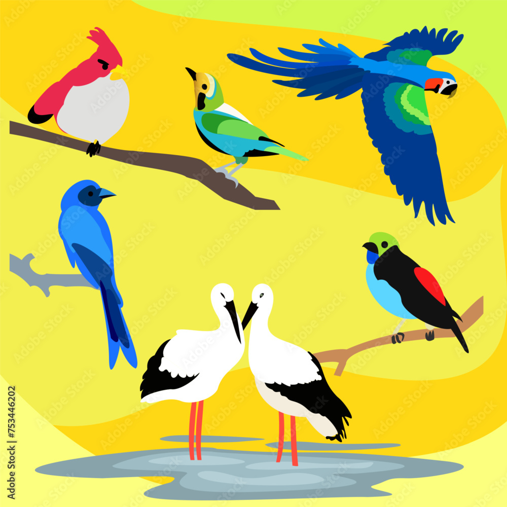 Naklejka premium bird illustration vector