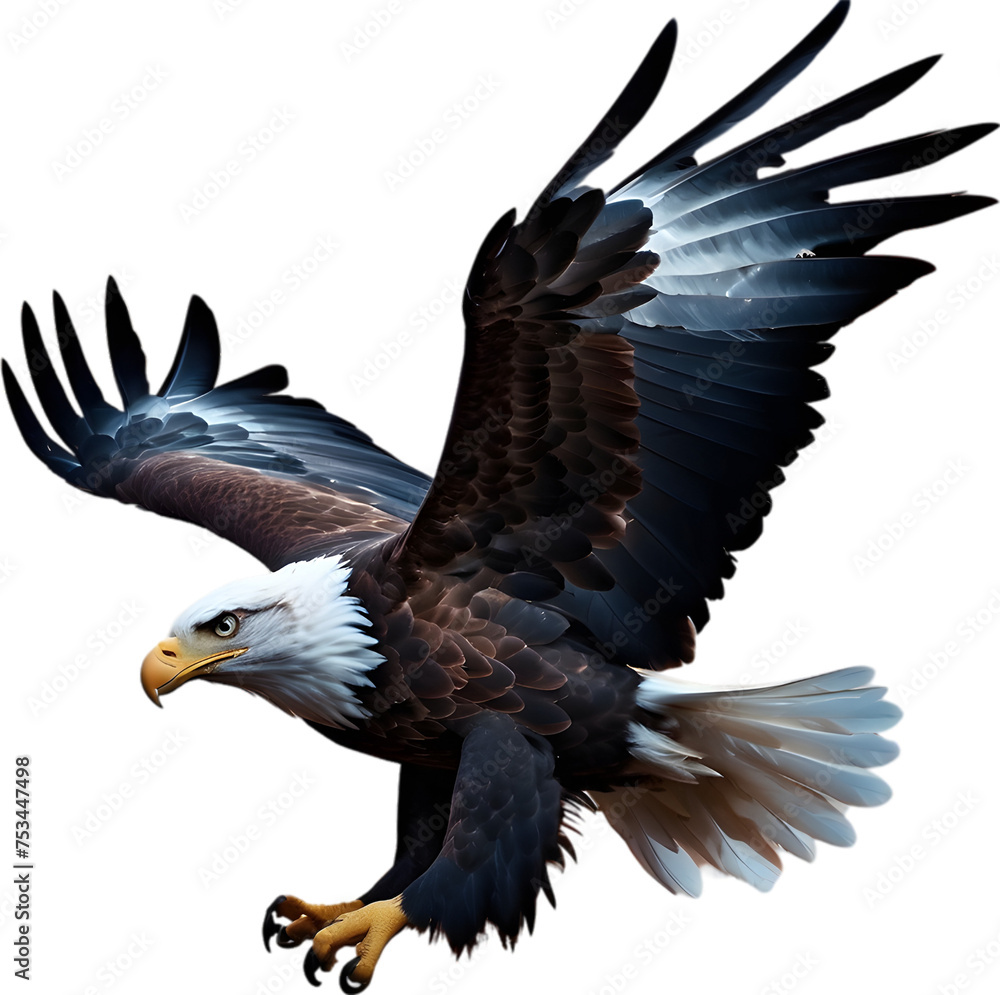 Obraz premium Watercolor painting of Bald Eagle. 