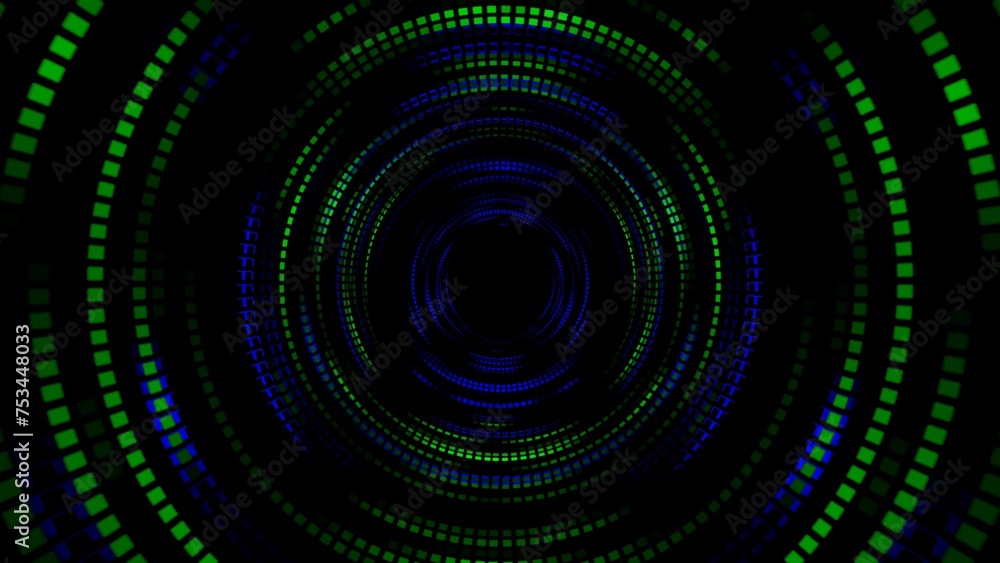 Abstract beautiful colorful circle pattern tunnel background illustration .