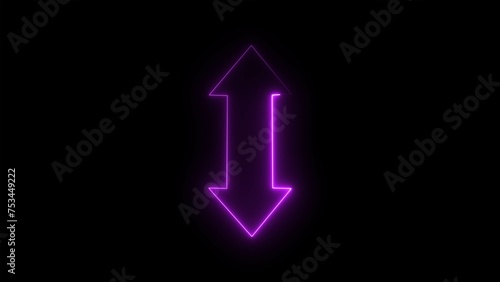 abstract colorful neon arrow icon background illustration.