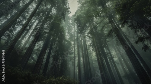 fog-enshrouded redwoods © kamonrat