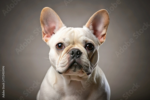 bulldog portrait isolated in white © Bahauddin