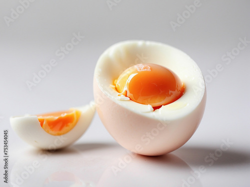 Cracked Open Egg and Yolk