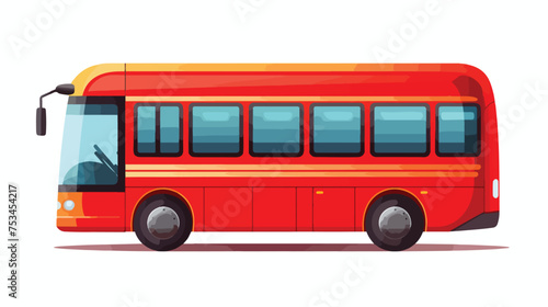 bus vehicle public isolated icon isolated on white