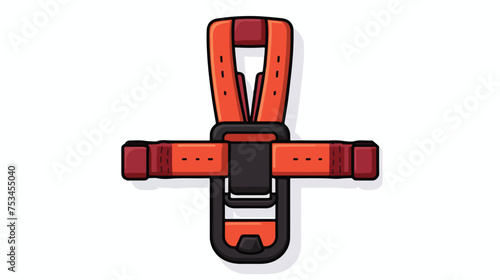 Car seat belt icon outline vector. Road drive. Seatbe