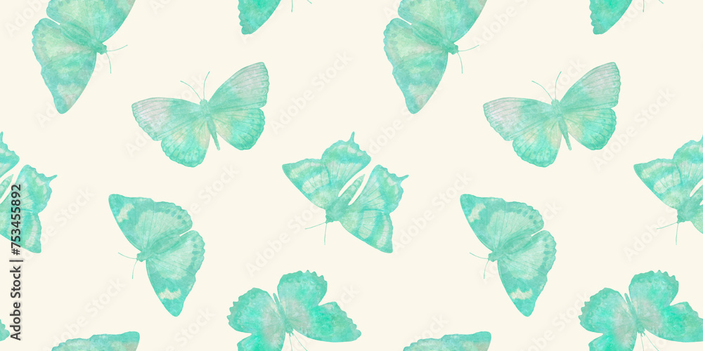 Obraz premium seamless pattern, abstract butterflies, illustration for wallpaper