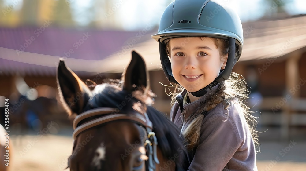 Happy Girl Riding Horse Happy Girl Riding Horse