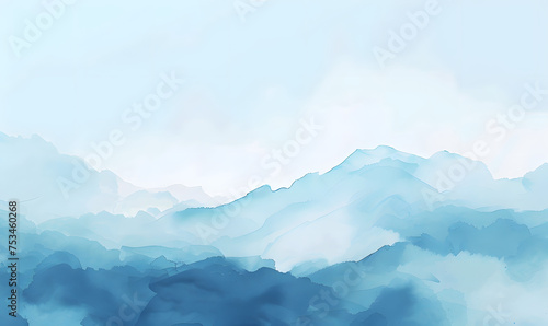 A simple background with blue soft  delicate  quiet gradients  Generative AI 