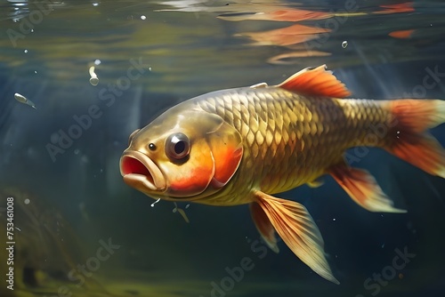 carp fish in the water Generative AI