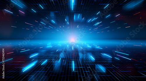 Wallpaper Mural Abstract image of a space filled with bright lights Torontodigital.ca