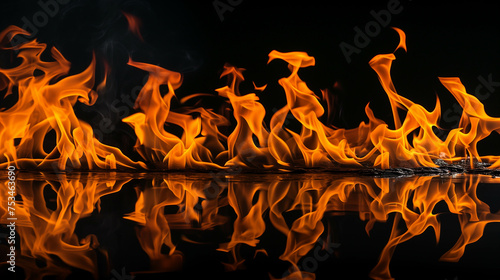 Image of a burning flame on a black background.