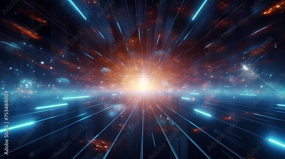 Abstract image of a space filled with bright lights Abstract image of a space filled with bright lights