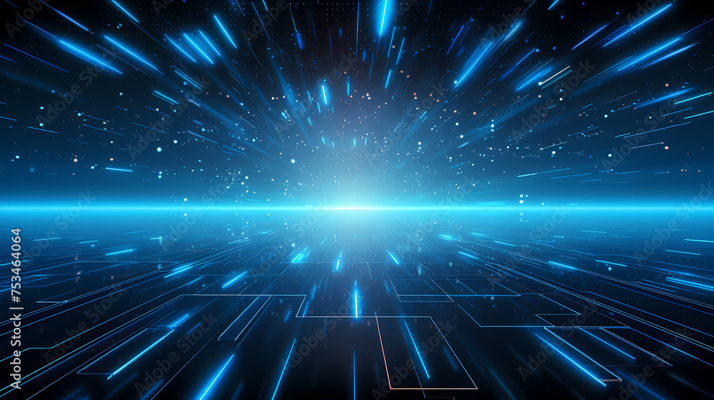 Fototapeta premium Abstract image of a space filled with bright lights