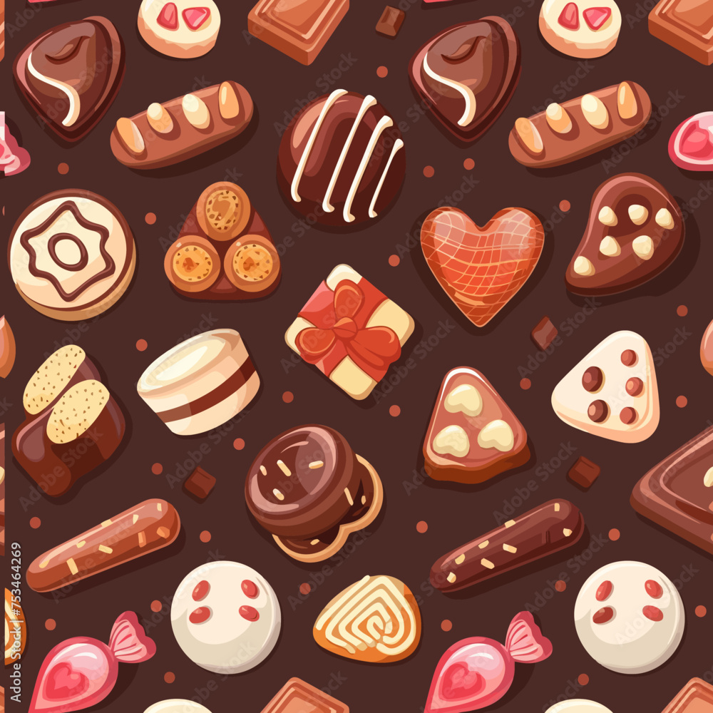 Seamless Pattern Chocolate and Candy Seamless Pattern Chocolate and Candy