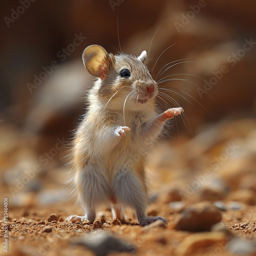 Jubilant Jerboa: Found in the arid regions of North Africa, AI generated