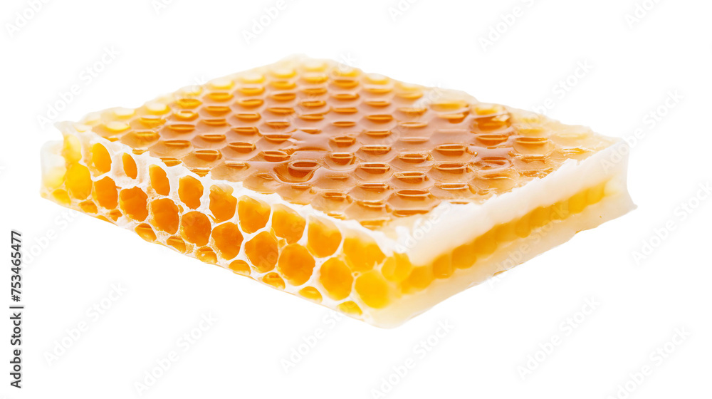 Macro View of Organic Beekeeping - Golden Honeycombs with Fresh Honey on transparent background, Showcasing Nature's Sweet Bounty Macro View of Organic Beekeeping - Golden Honeycombs with Fresh Honey on transparent background, Showcasing Nature's Sweet Bounty