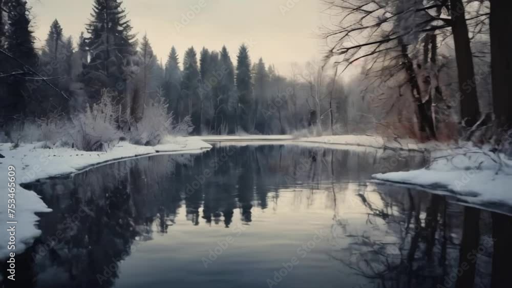 A misty morning with tall trees in a valley surrounded by dense fog. ai generative A misty morning with tall trees in a valley surrounded by dense fog. ai generative