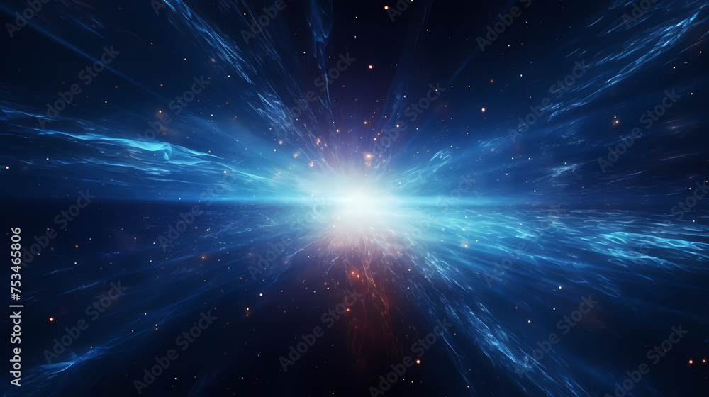 Fototapeta premium Abstract image of a space filled with bright lights