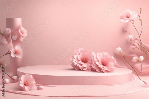 pink rose petals and candle