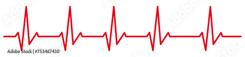 Heart Pulse Monitor Flatline Stock Vector.