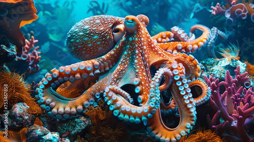 A beautiful enormous octopus