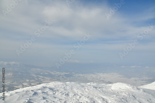 Mt Yotei Vulcano panoramic views winter ascent ski touring Hokkaido Japan © Andreas