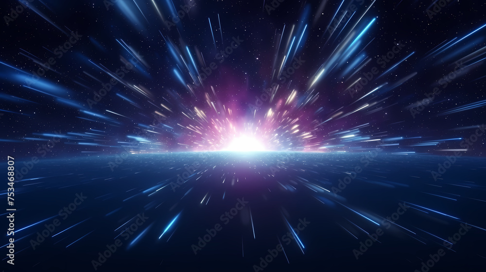 Technology particle abstract background, abstract particles in science fiction space Technology particle abstract background, abstract particles in science fiction space