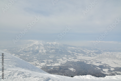 Mt Yotei Vulcano panoramic views winter ascent ski touring Hokkaido Japan © Andreas