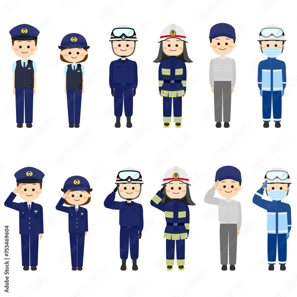 公務員として働く人々