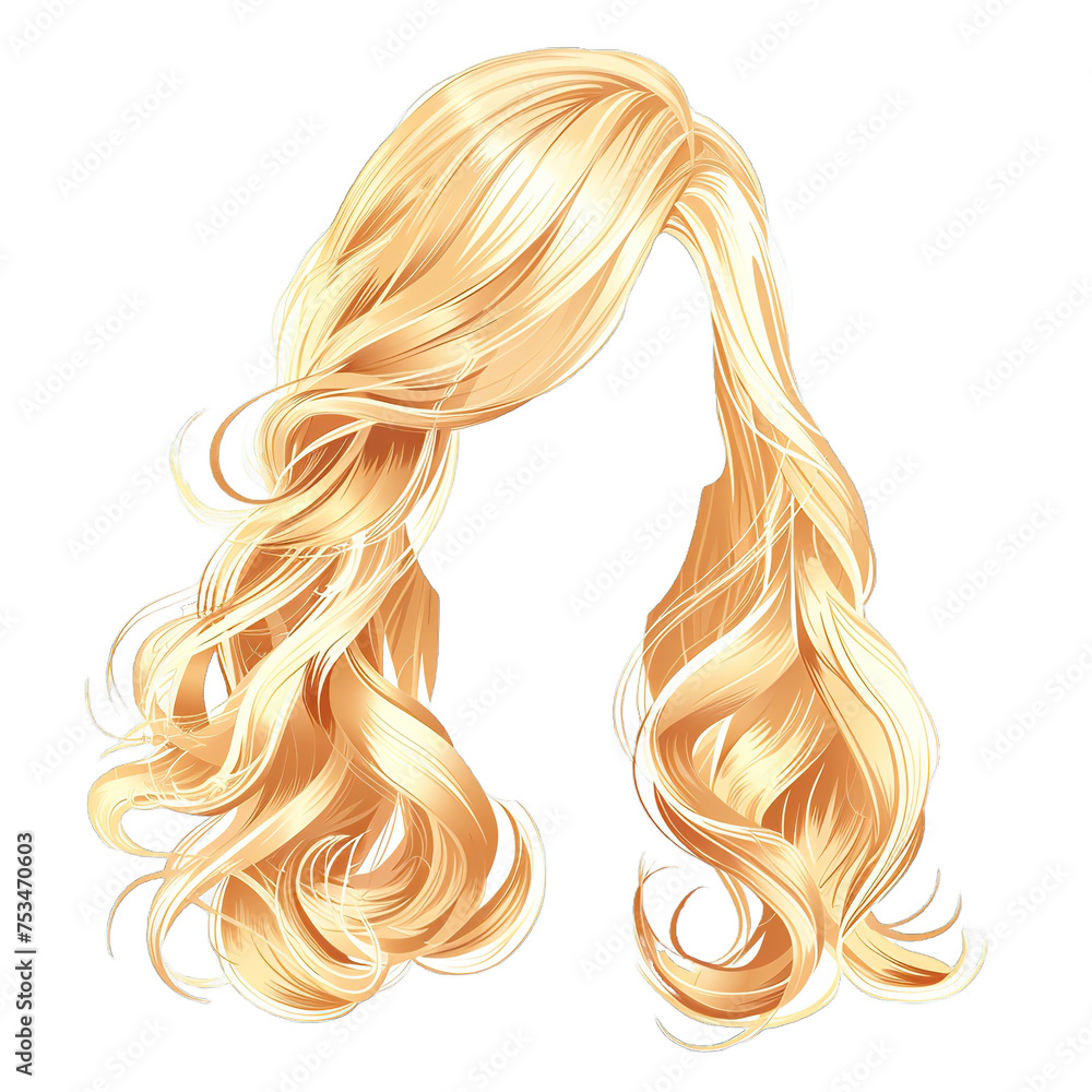 hair isolated on white transparent background png isolated on white background