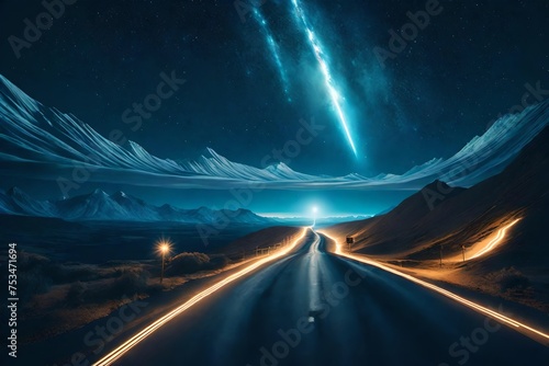 highway in night