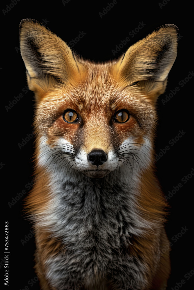 A closeup shot of a fox