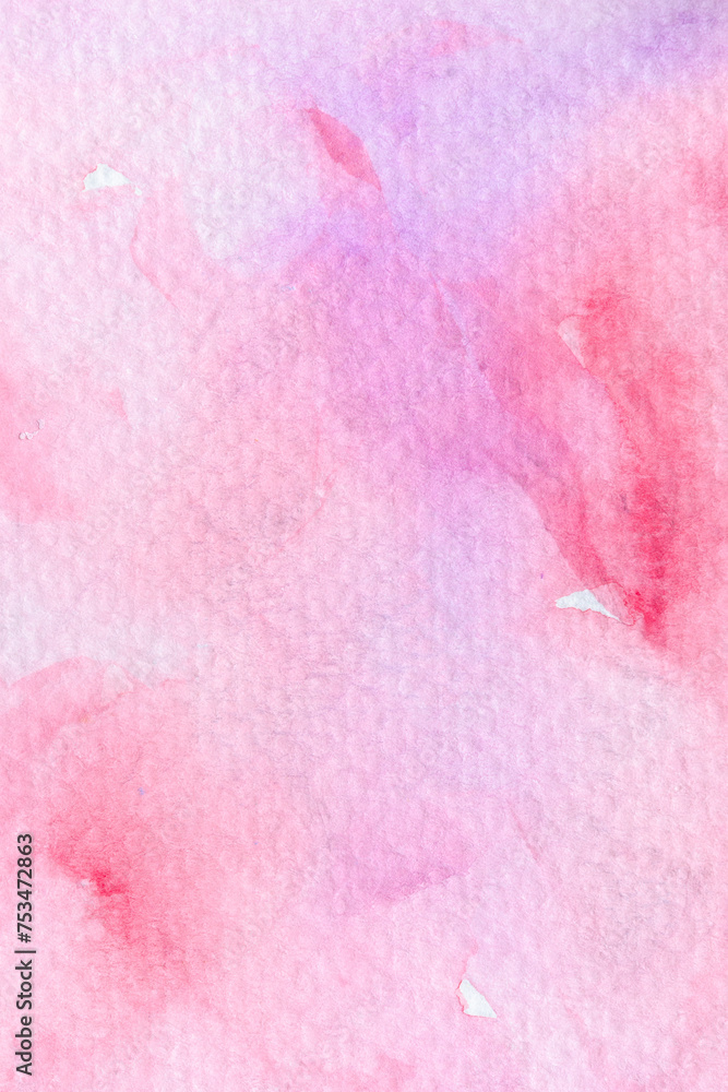 Abstract pink color background in vintage style. Smooth pastel watercolor wet effect for design.