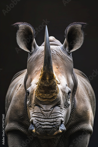A closeup shot of a Rhino