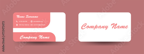 Vector template of a colorful, beautiful business card