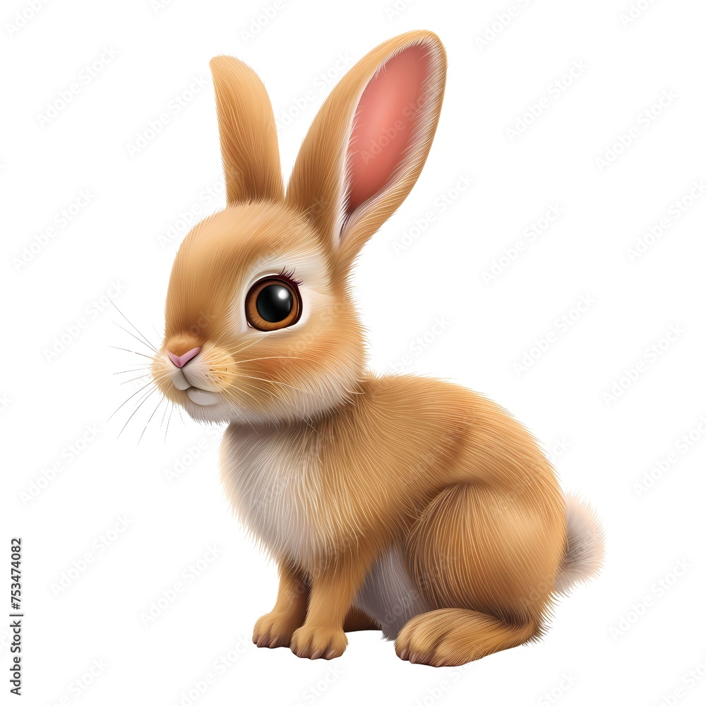 Adorable 3D animated bunny character. Adorable 3D animated bunny character.