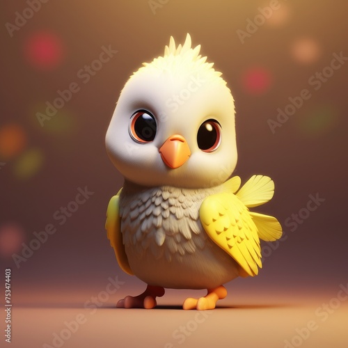 3d cute baby chicken © tommy