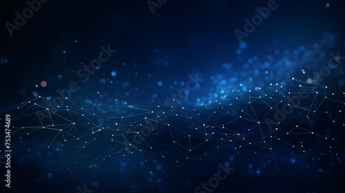 Abstract dark blue technical background