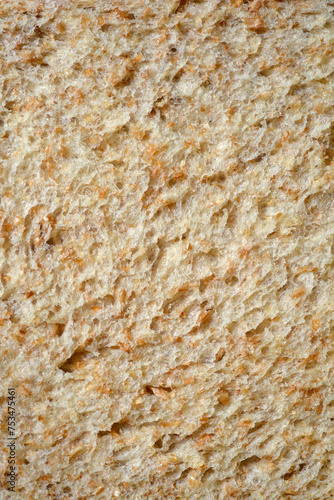 Whole grain bread slice detail