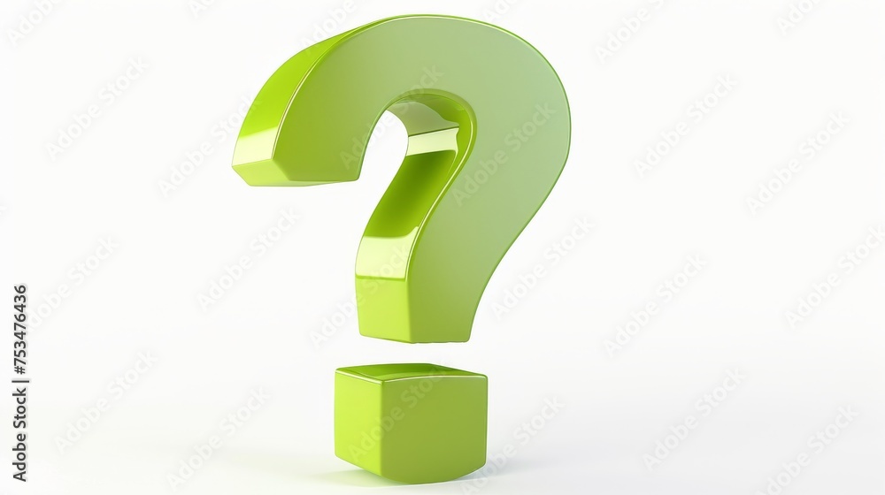 Green exclamation mark isolated on a white background Green exclamation mark isolated on a white background