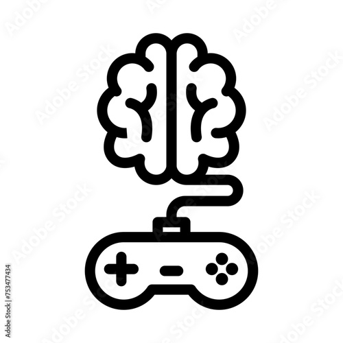 mind control line icon illustration vector graphic. Simple element illustration vector graphic, suitable for app, websites, and presentations isolated on white background