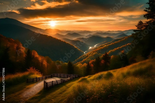 Smoky mountain sunset © Eun Woo Ai