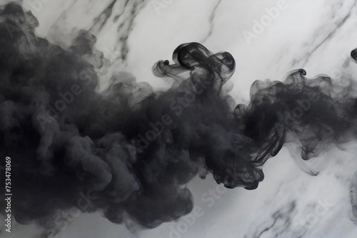 black smoke on the marble background