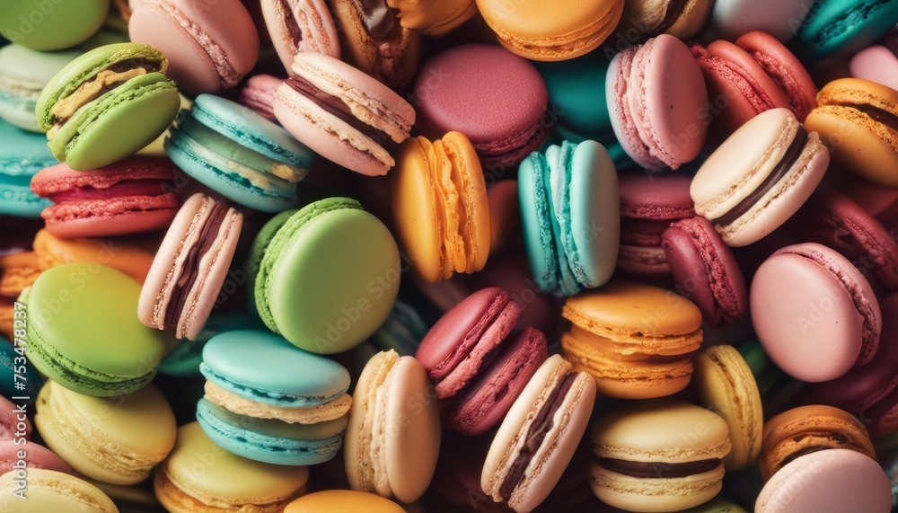 view of colorful macarons cookies. french cakes. sweet and colorful french macaroons view of colorful macarons cookies. french cakes. sweet and colorful french macaroons