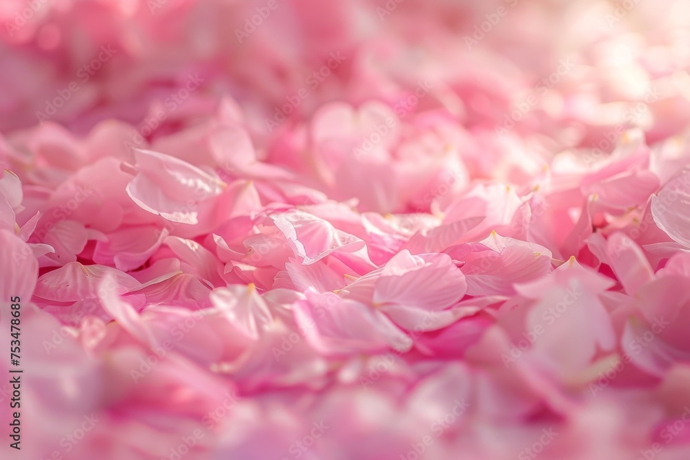 Obraz premium 桜の花びらを敷き詰めた背景写真（壁紙・春・新春）