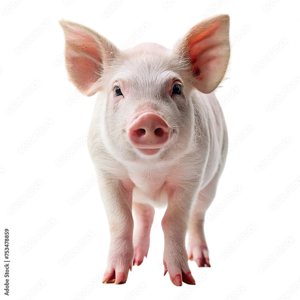 Pig isolated on a transparent background. Pig isolated on a transparent background.