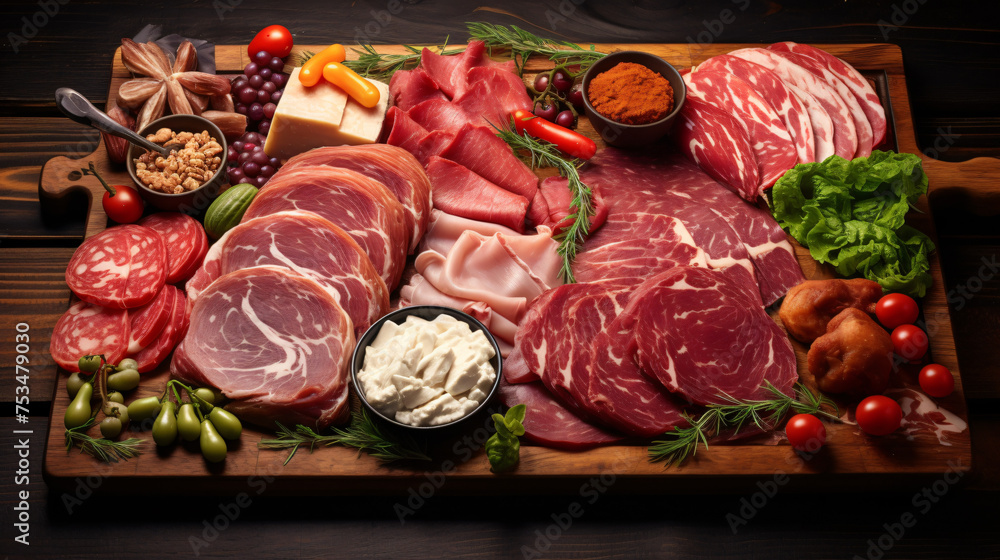Assortment of cold meats