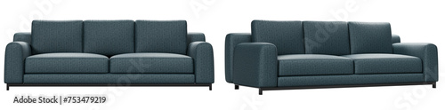 Modern and luxury sofa set isolated on whiterender background. Furniture Collection. 3D 
